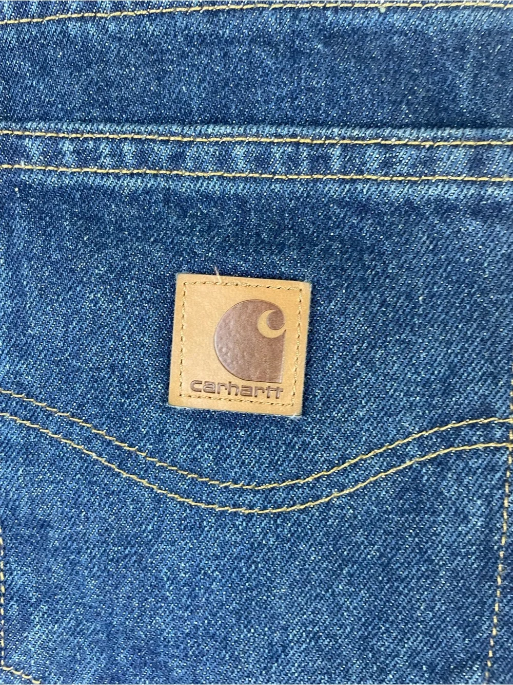 Carhartt Men's Relaxed Straight-Leg Jeans in Deep Blue Denim